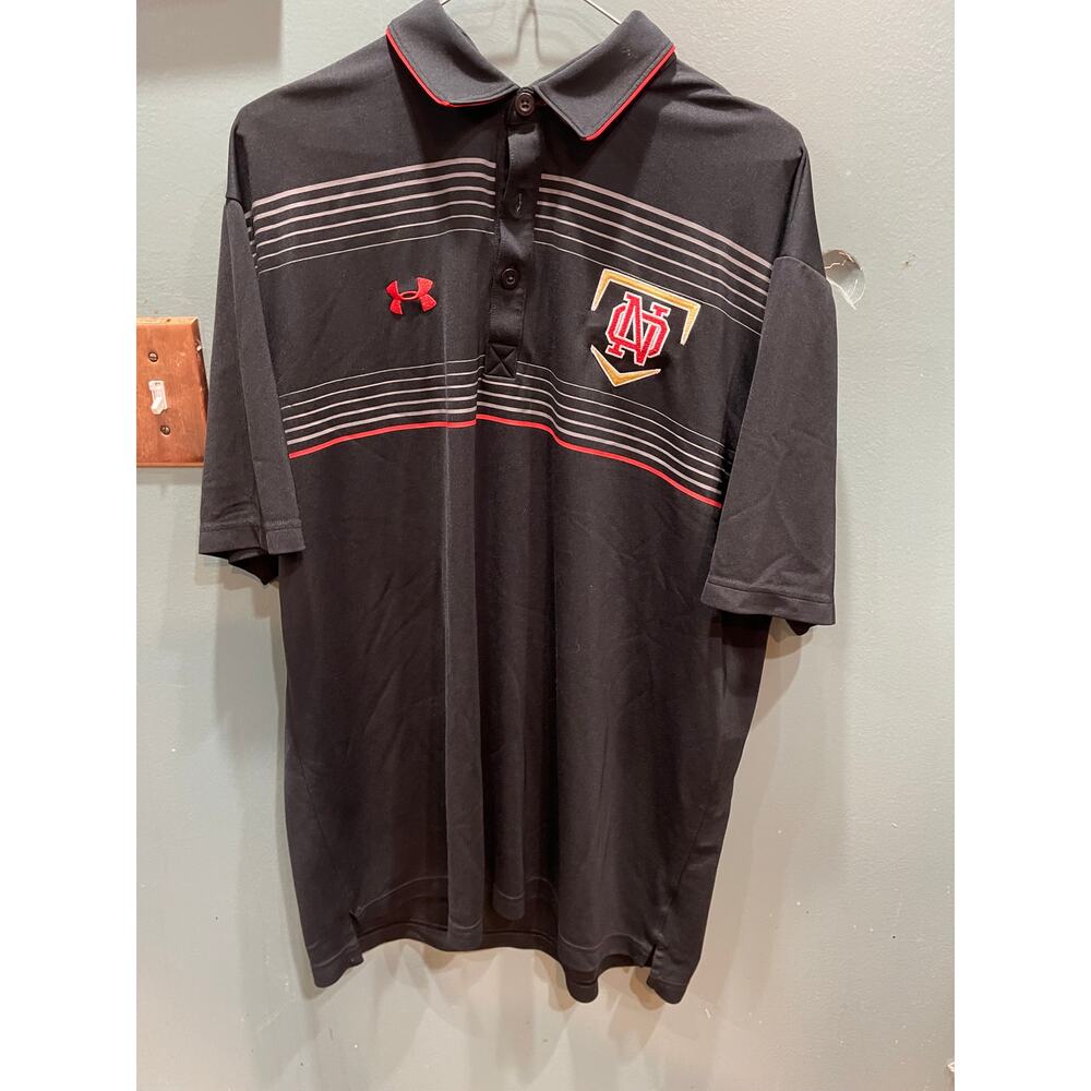 North Oconee High School Titans Baseball Polo Black Red White Large Under Armour